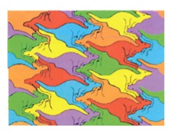 pre-test example: I see all different colored kangaroos. post-test example: They are symmetrical because the kangaroos are all the same size same shape and same measurement. The kangaroo picture is flip symmetry.