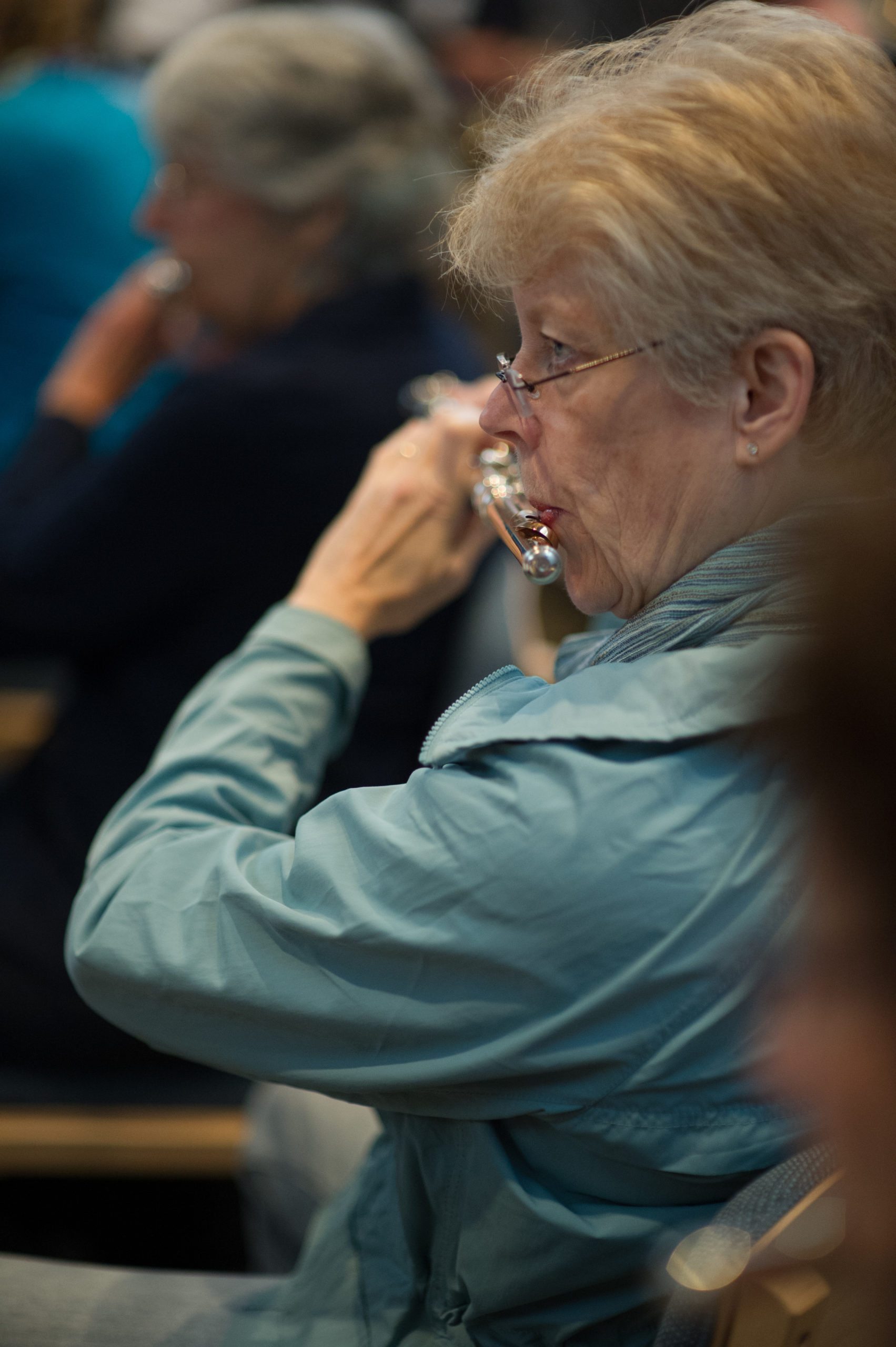 Eastman School of Music's New Horizons senior ensemble rehearsal