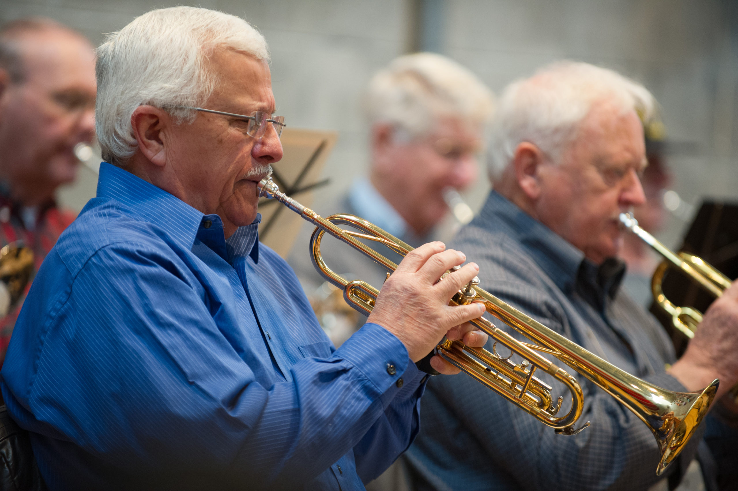 Eastman School of Music's New Horizons senior ensemble rehearsal