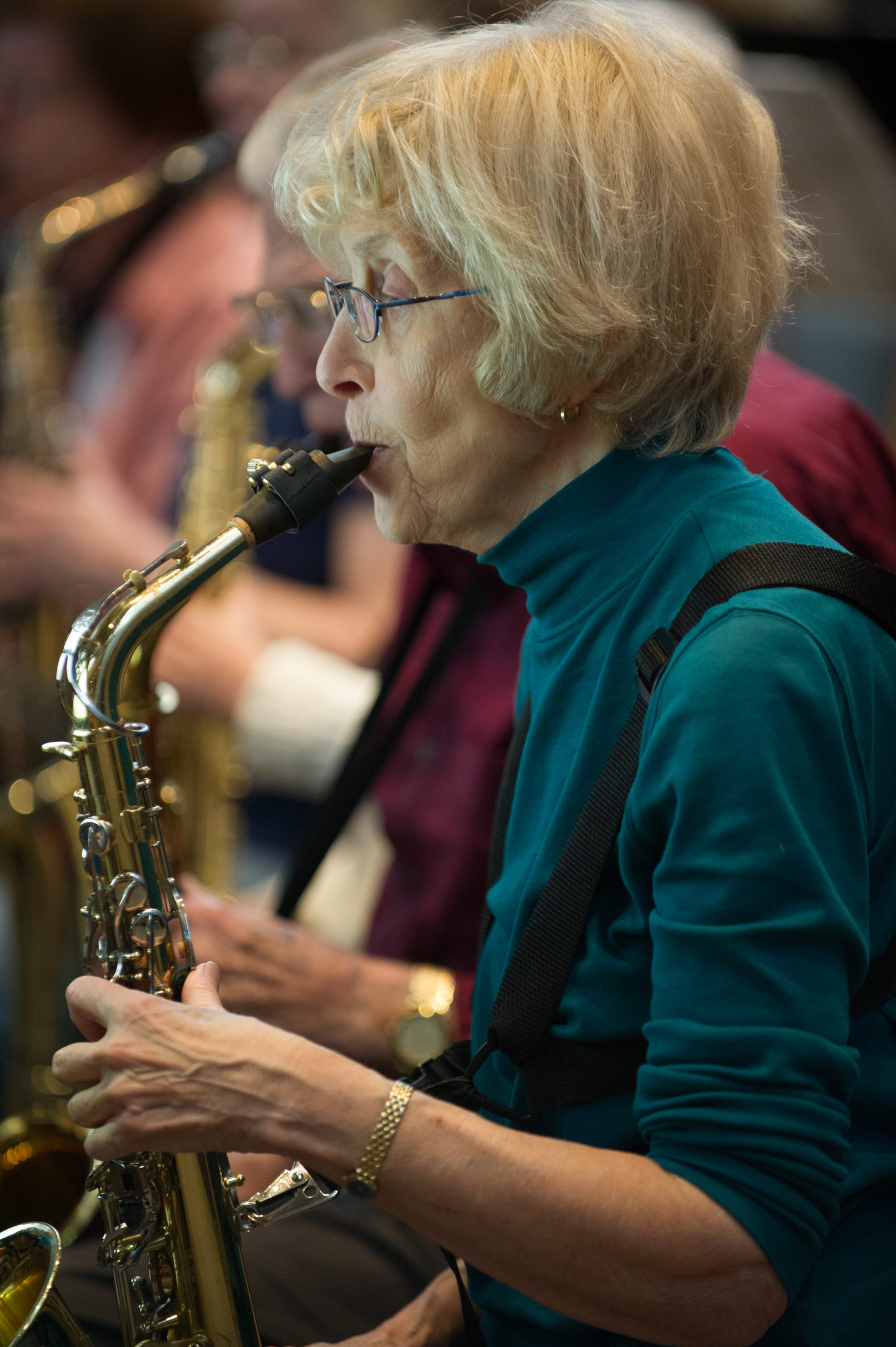Eastman School of Music's New Horizons senior ensemble rehearsal