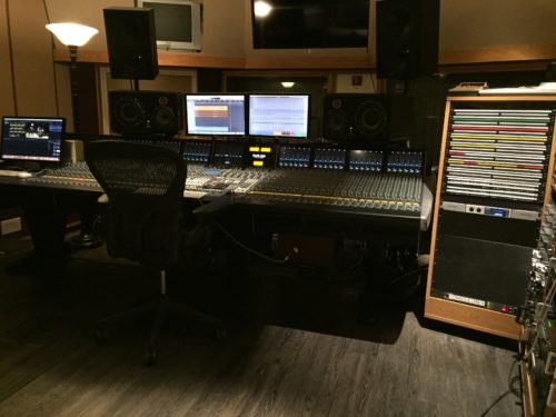 Control Room A mixing board