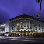 Eastman Theatre Facade at night