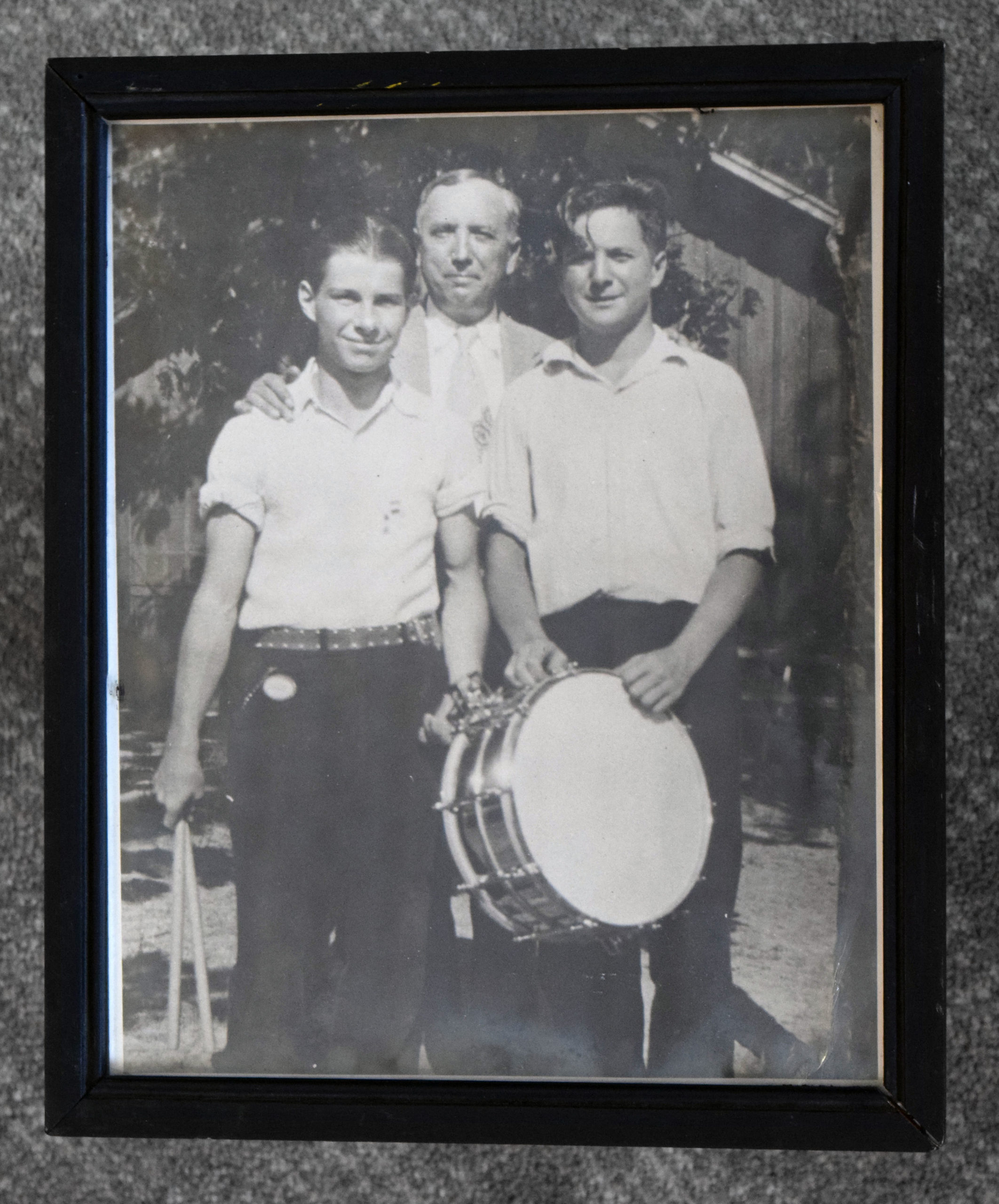 The young Fennell with his friend Bill Ludwig and Mr. Ludwig (Bill’s father), taken at the National Music Camp.