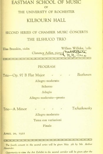 1922 20 April Elshuco Trio