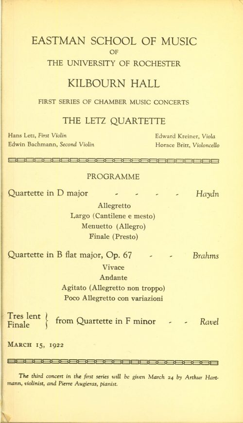 1922 March 15 The Letz Quartette