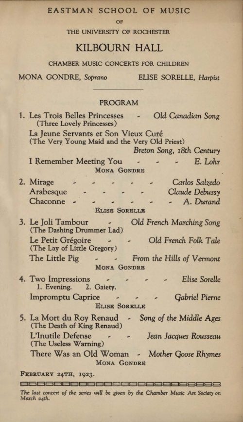 1923 February 24 Children's Chamber Music