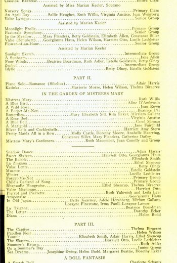 1923 March 31 Private Recital of Dances