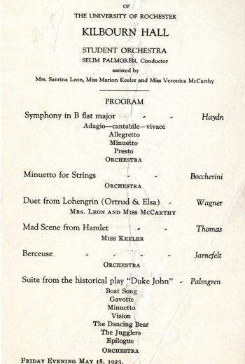 1923 May 18 Student Orchestra