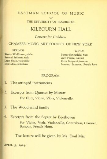 1924 April 5 Concert for children