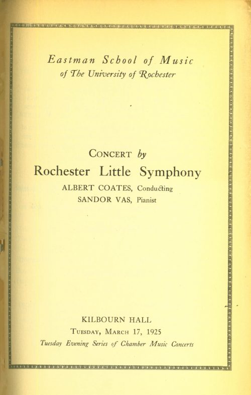 1925 March 17 Rochester Little Symphony page 1