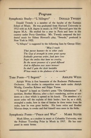 1925 May 1 Rochester Philharmonic Orchestra First Program of Orchestral Works by American Composers_Page_2