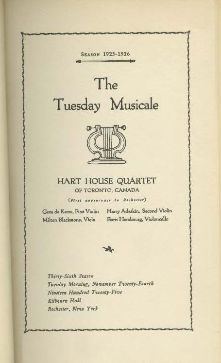 1925 November 24 1st appearance of Hart House Quartet_Page_1 1925 November 24 1st appearance of Hart House Quartet_Page_1