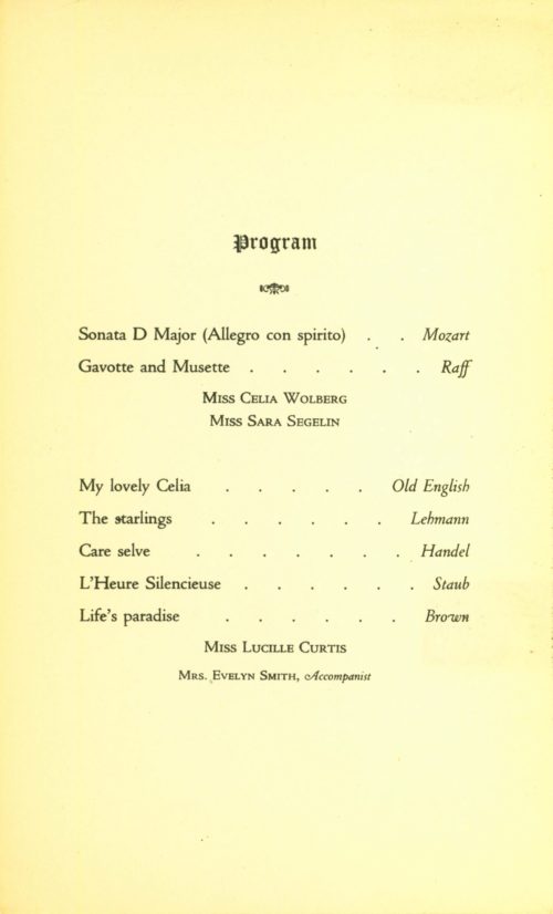 1926 March 16 The Tuesday Musicale Members Recital page 2 1926 March 16 The Tuesday Musicale Members Recital page 2