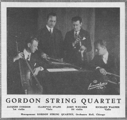 Photograph of the Quartet published in Musical America in 1926.