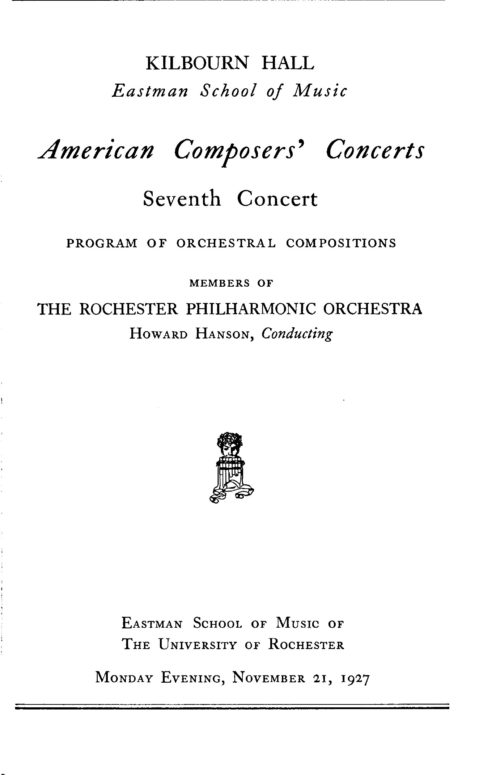 1927 November 21 American Composers' Concert page 1 1927 November 21 American Composers' Concert page 1