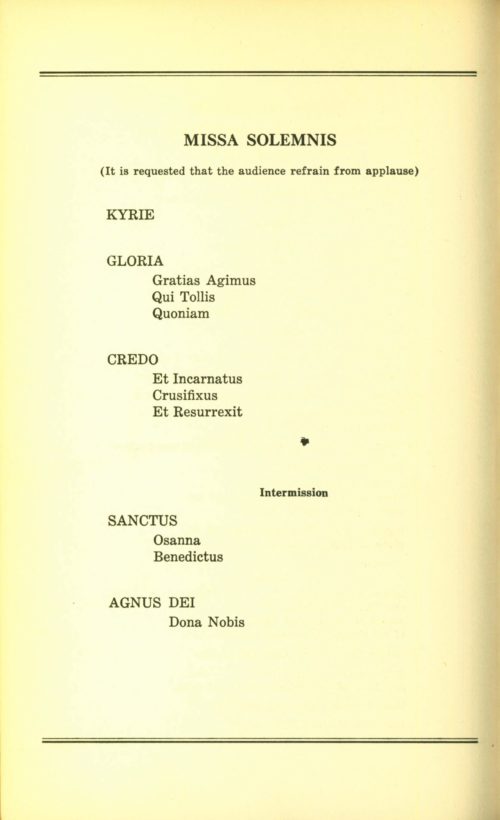 1932 March 18 IN MEMORIAM GEORGE EASTMAN Beethoven Missa Solemnis in D_Page_2 1932 March 18 IN MEMORIAM GEORGE EASTMAN Beethoven Missa Solemnis in D_Page_2