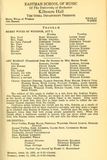 1933 April 10 Merry Wives of Windsor and Abu Hassan