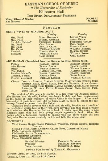 1933 April 10 Merry Wives of Windsor and Abu Hassan