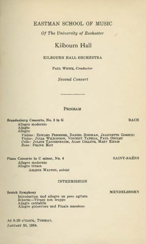 1934 January 30 Kilbourn Hall Orchestra