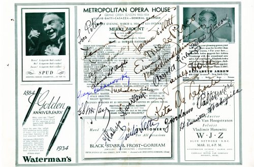 1934 Met program signatures