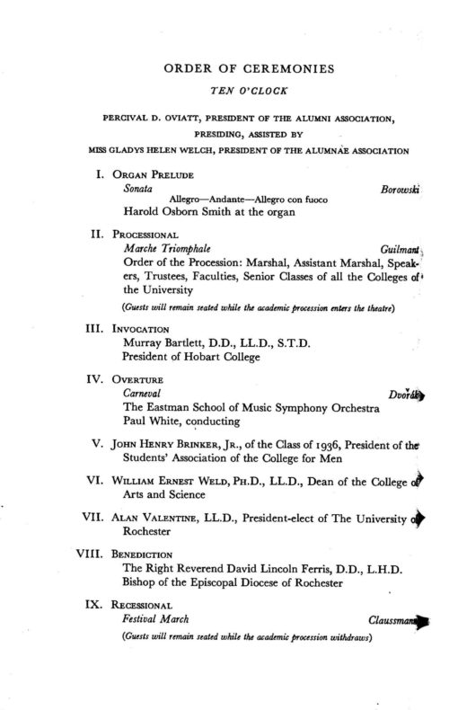 1935 November 14 Inauguration of Alan Valentine at UR_Page_2 1935 November 14 Inauguration of Alan Valentine at UR_Page_21935 November 14 Inauguration of Alan Valentine at UR_Page_2