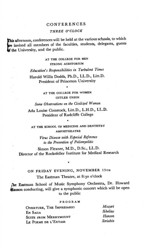 1935 November 14 Inauguration of Alan Valentine at UR_Page_3 1935 November 14 Inauguration of Alan Valentine at UR_Page_3