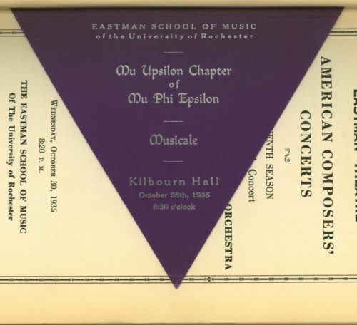 1935 Unique program for Mu Phi Epsilon Concert_Page_1 1935 Unique program for Mu Phi Epsilon Concert_Page_1
