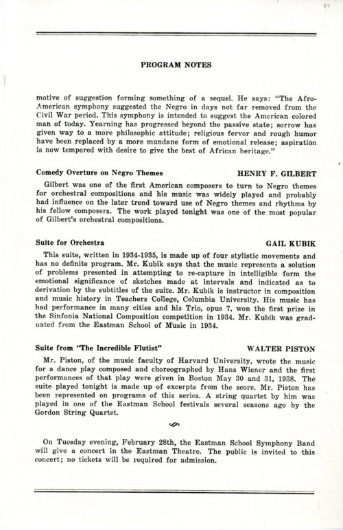 1939 February 23 ACC page 3 printed program, American Composers’ Concert, February 23,