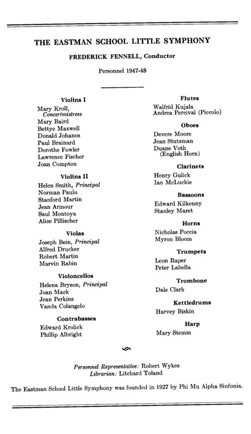 1947 October 19 First Concert of the Year, Eastman School Little Symphony_Page_3 1947 October 19 First Concert of the Year, Eastman School Little Symphony_Page_3