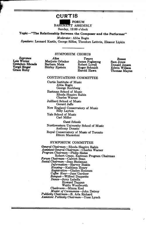 1948 March 4-7 2nd annual American Music Students' Symposium page 16