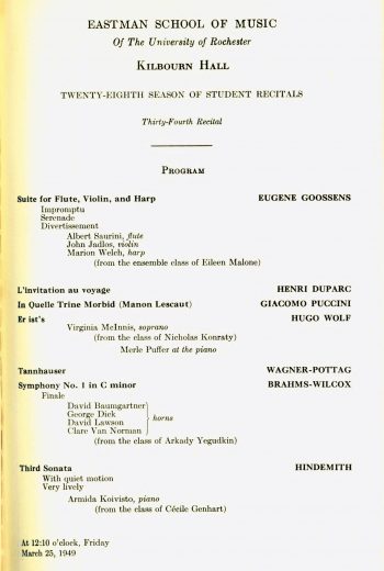 1949 March 25 Student Recital