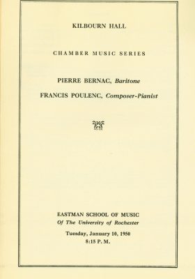 1950 January 10 Bernac and Poulenc page 1