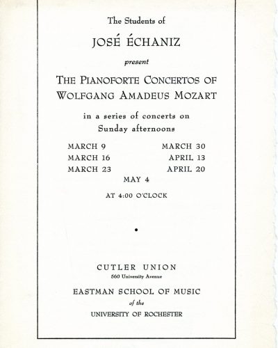 1958 Mozart Concerto series program page 1