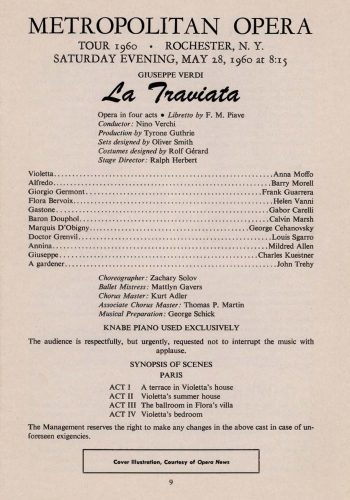 1960 May 28 Metropolitan Opera La Traviata page 2