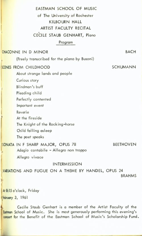 1961 February 3 Cecile Staub Genhart