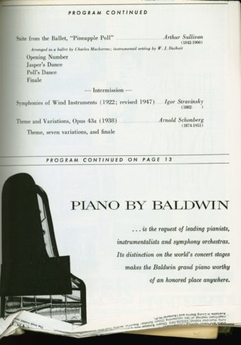 1961 November 17 Eastman Wind Ensemble at Carnegie Hall page 4 1961 November 17 Eastman Wind Ensemble at Carnegie Hall page 4