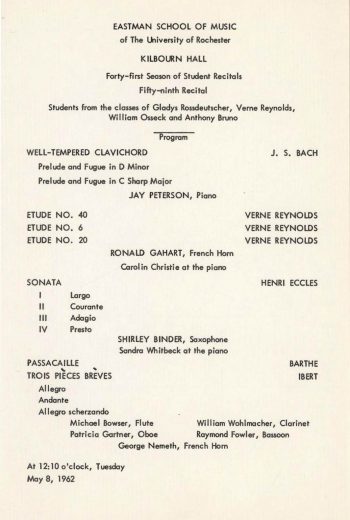 1962 May 8 Fifty ninth recital