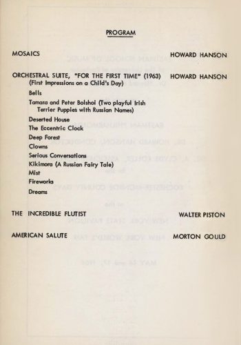 1964 May 16 and 17 Eastman Philharmonia page 2