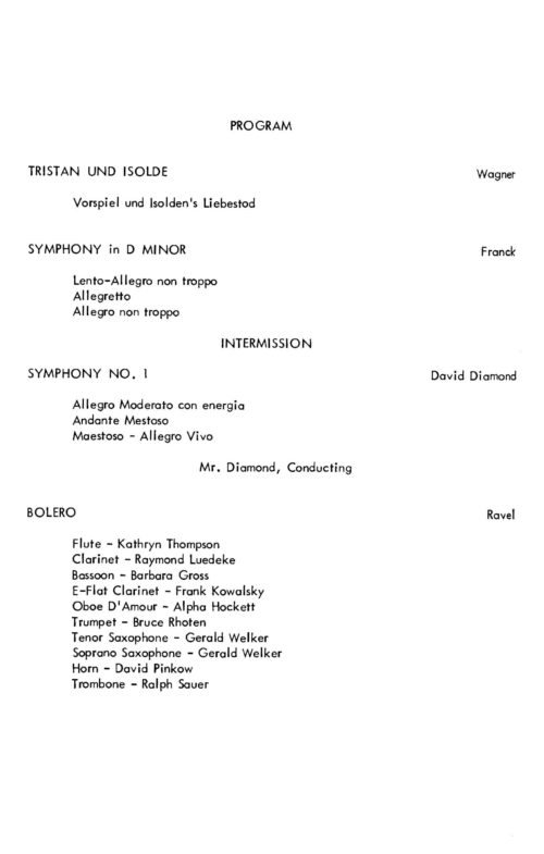 1965 October 22 Eastman Philharmonia with David Diamond guest conducting_Page_2 1965 October 22 Eastman Philharmonia with David Diamond guest conducting_Page_2