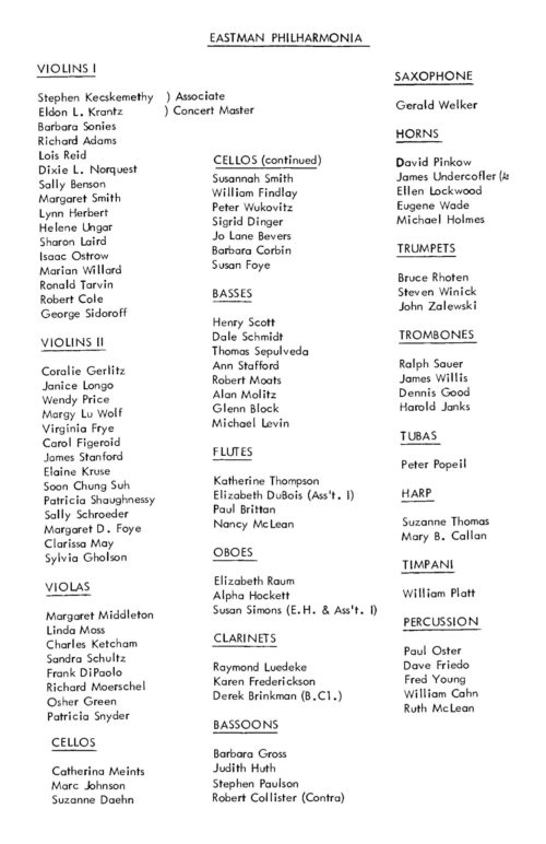 1965 October 22 Eastman Philharmonia with David Diamond guest conducting_Page_3 1965 October 22 Eastman Philharmonia with David Diamond guest conducting_Page_3