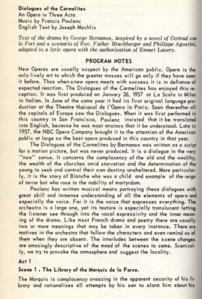 1969 December 12-13 Dialogues of the Carmelites_Page_2 1969 December 12-13 Dialogues of the Carmelites_Page_2