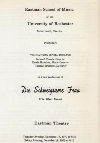 1970 December 17-18 opera Die Schweigsame Frau page 1 opera Die Schweigsame Frau page 1