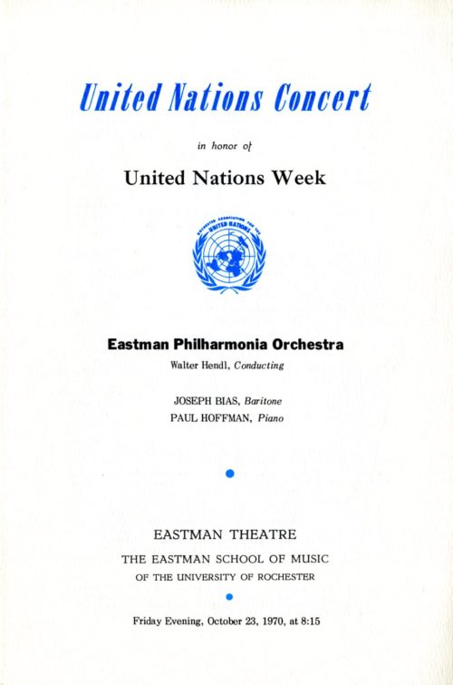 1970 October 23 United Nations Concert page 1 1970 October 23 United Nations Concert page 1