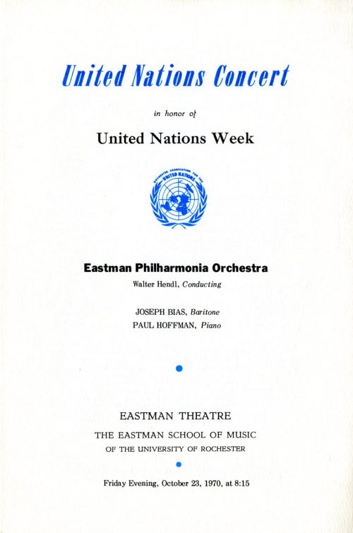 1970 October 23 United Nations Concert page 1