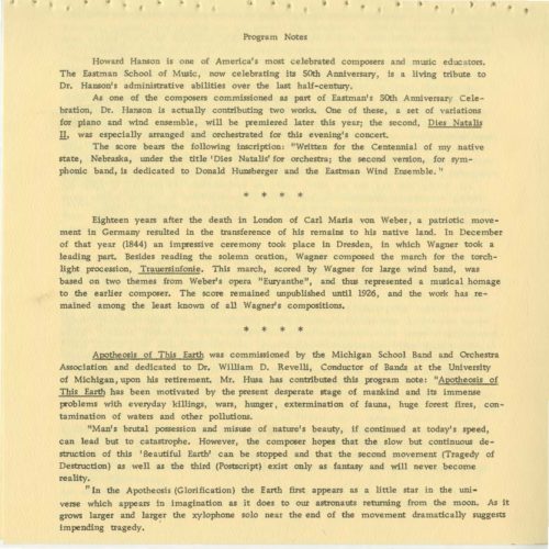 1972 April 7 Eastman Wind Ensemble page 4 1972 April 7 Eastman Wind Ensemble page 4