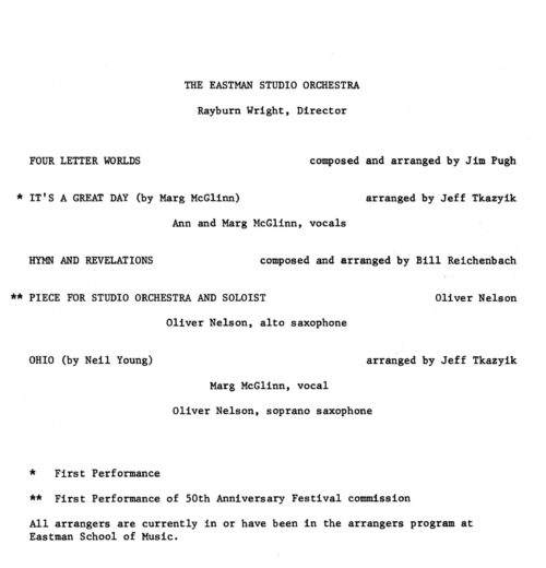 1972 March 3 The Eastman Jazz Ensemble and Eastman Studio Orchestra_Page_6 1972 March 3 The Eastman Jazz Ensemble and Eastman Studio Orchestra_Page_6