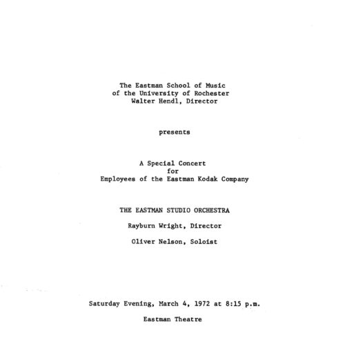 1972 March 4 Eastman Studio Orchestra with Oliver Nelson_Page_2 1972 March 4 Eastman Studio Orchestra with Oliver Nelson_Page_2