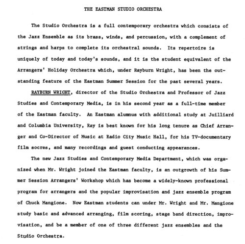 1972 March 4 Eastman Studio Orchestra with Oliver Nelson_Page_5 1972 March 4 Eastman Studio Orchestra with Oliver Nelson_Page_5