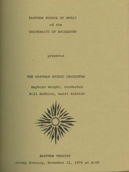 1974 November 22 Bill Dobbins with Studio Orchestra_Page_1 1974 November 22 Bill Dobbins with Studio Orchestra_Page_1