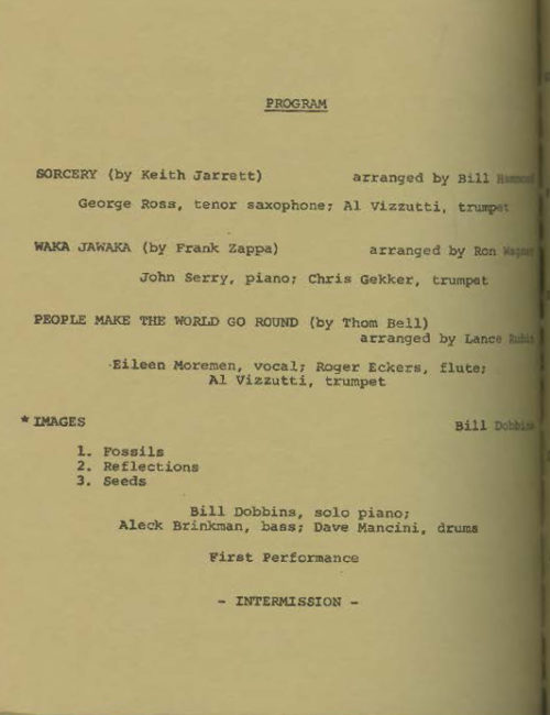 1974 November 22 Bill Dobbins with Studio Orchestra_Page_2 1974 November 22 Bill Dobbins with Studio Orchestra_Page_2